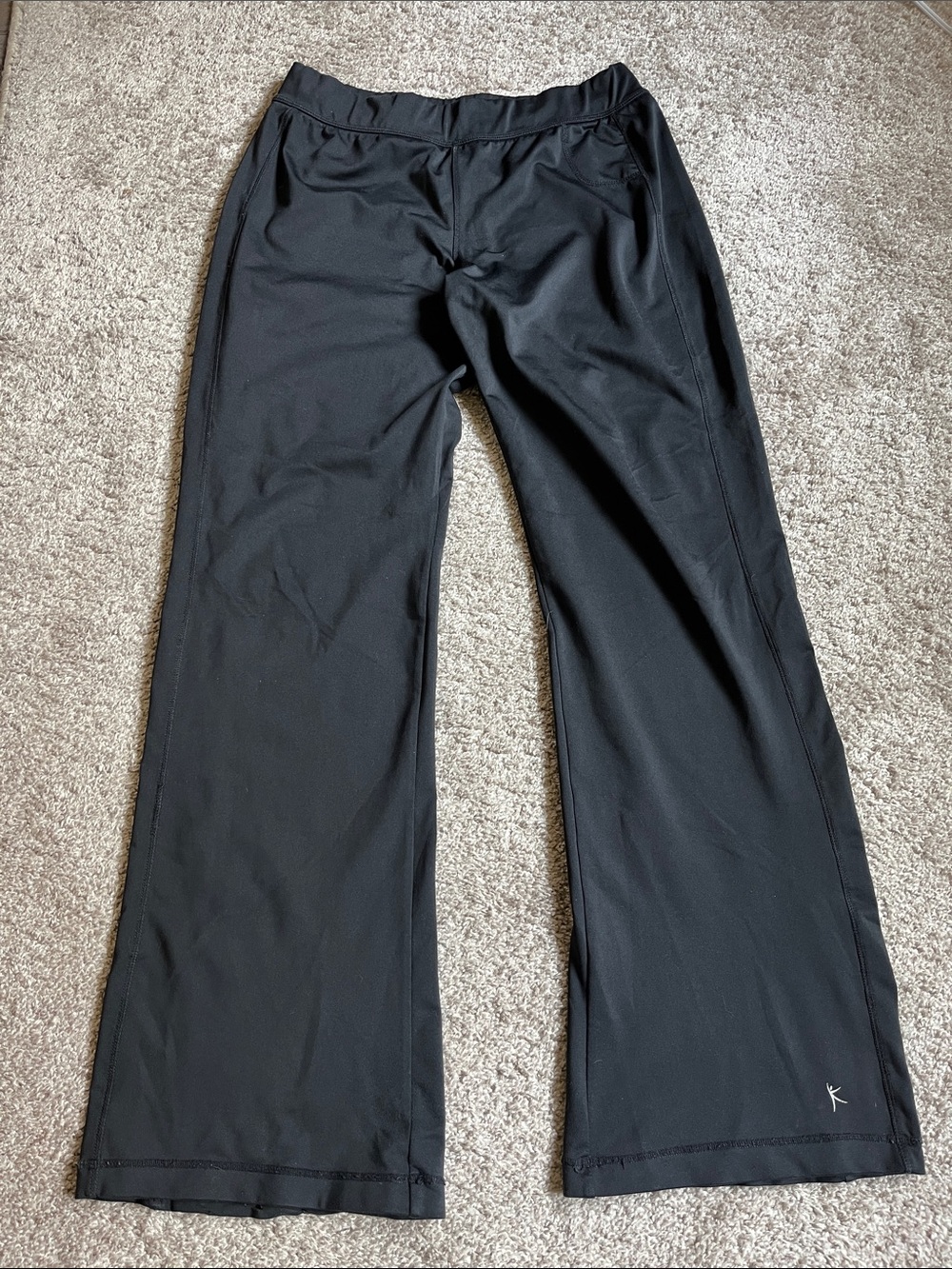 Danskin Now Black Wide-Leg Active Track Pants Size M. 8-10